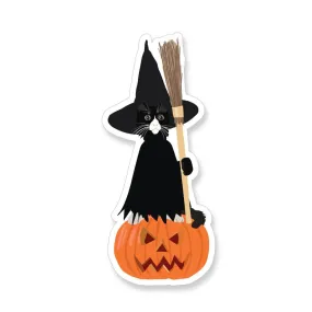 Halloween Cat Witch   Jack-O-Lantern | Vinyl Sticker