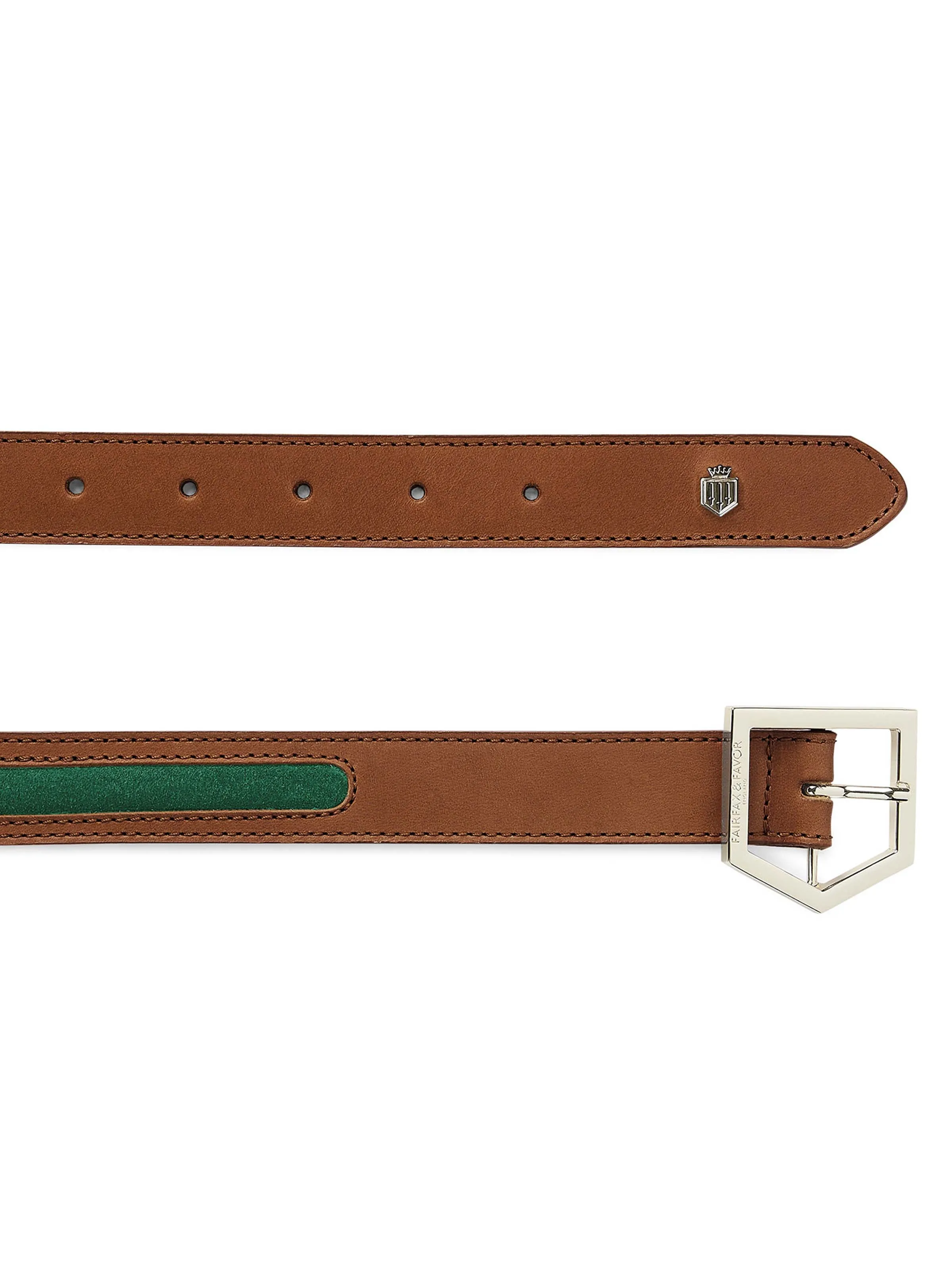 Hampton Belt - Tan / Emerald Green