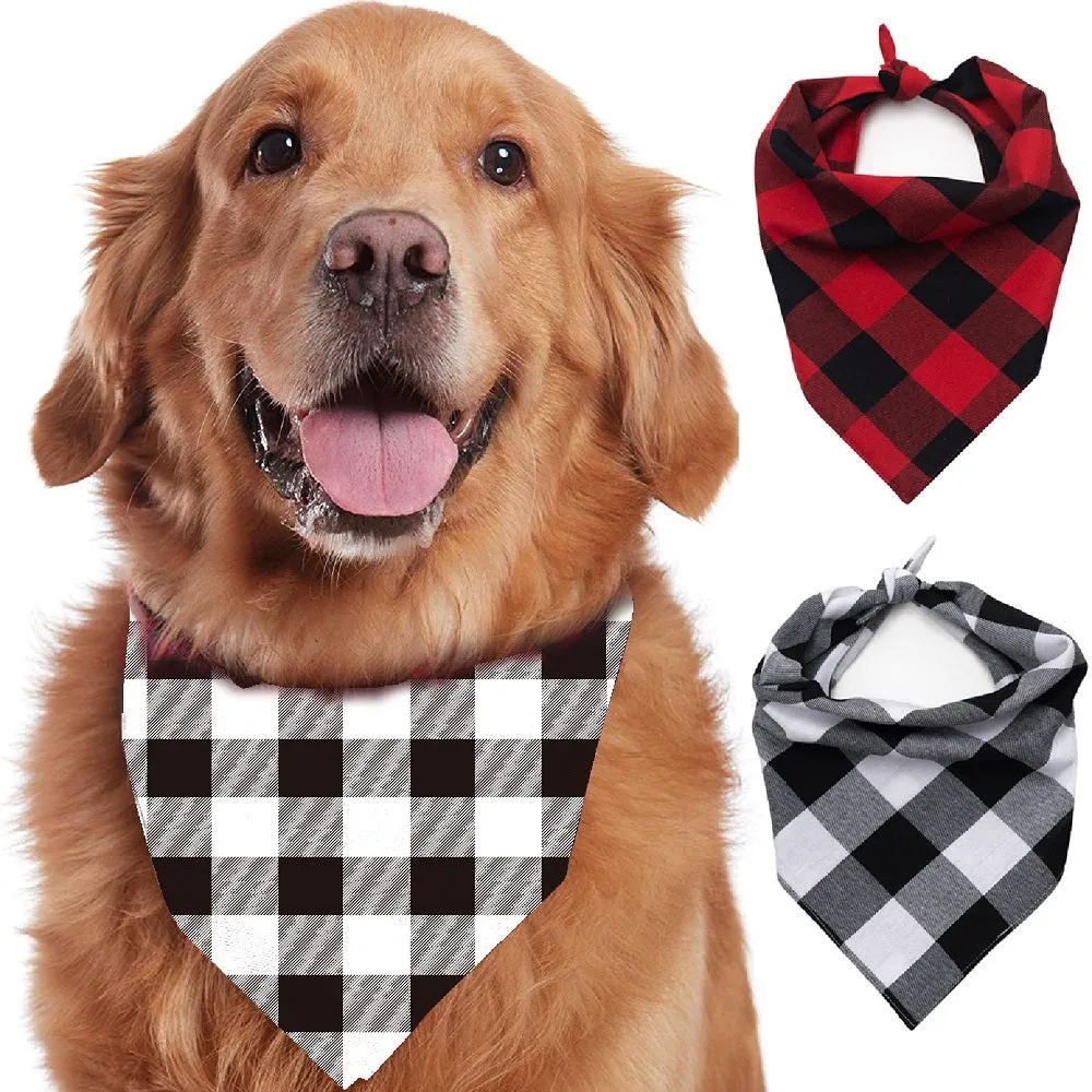 Haute Edition Women's Dog Mom Buffalo Plaid Sweatshirt with Dog Bandana 2-Piece Gift Set