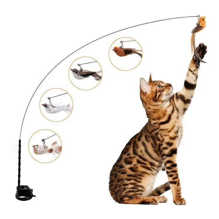 Interactive Bird Simulation Cat Toy Set