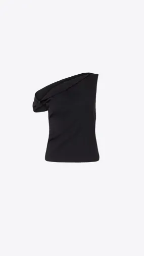 Irina One Shoulder Top - Black