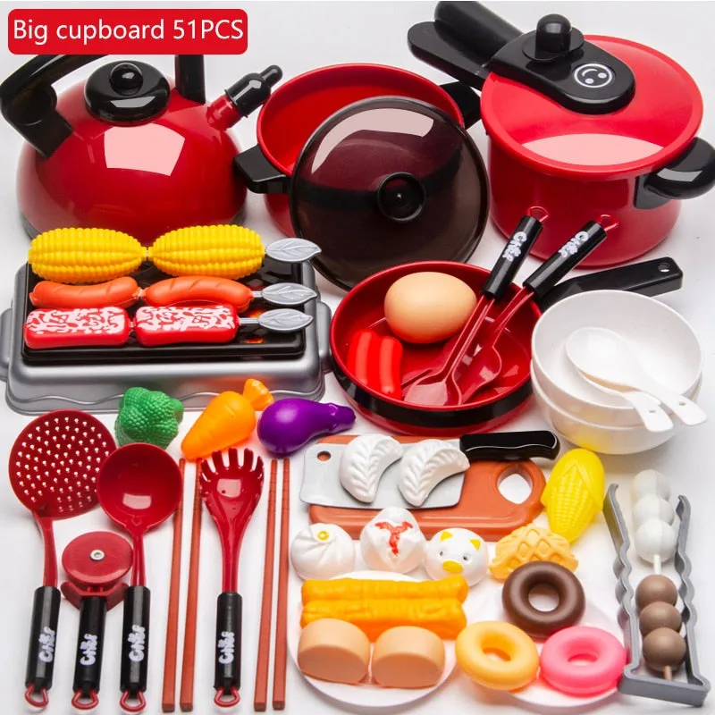 Kitchen Toys Set For Kids - Cooking and Food Utensils