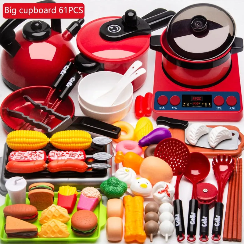 Kitchen Toys Set For Kids - Cooking and Food Utensils