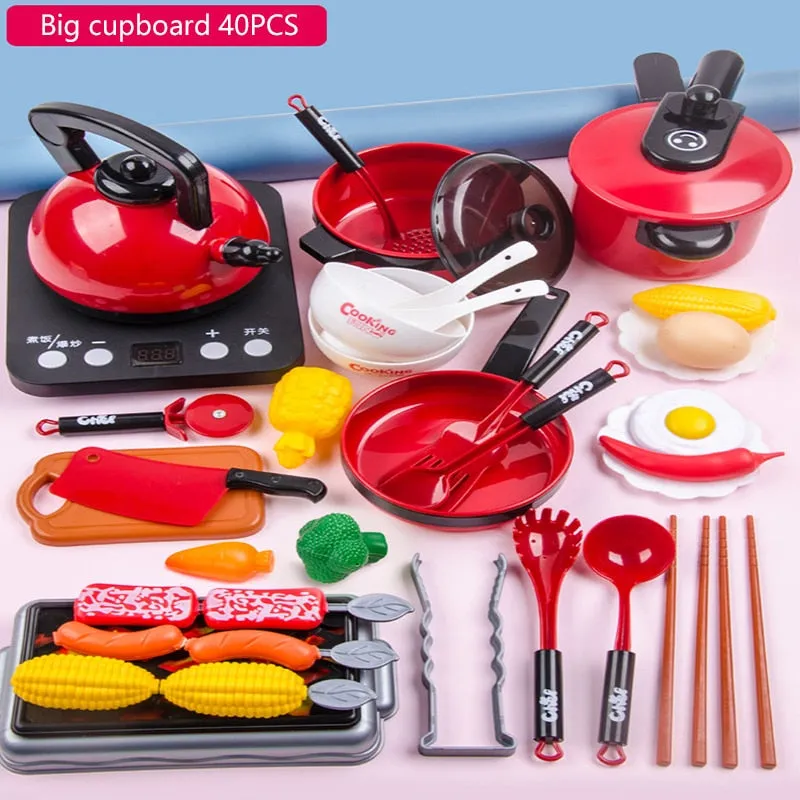 Kitchen Toys Set For Kids - Cooking and Food Utensils