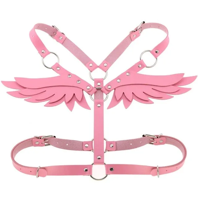 Leather Angel Wings Harness