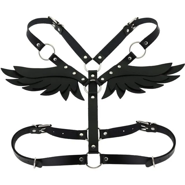 Leather Angel Wings Harness