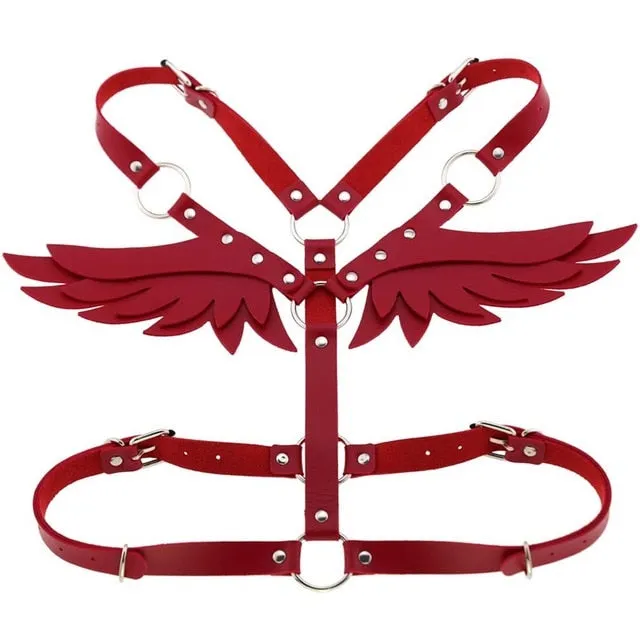 Leather Angel Wings Harness