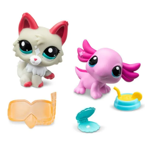 Littlest Pet Shop Pet Pairs Play Set - Cat #25 and Axolotl #21