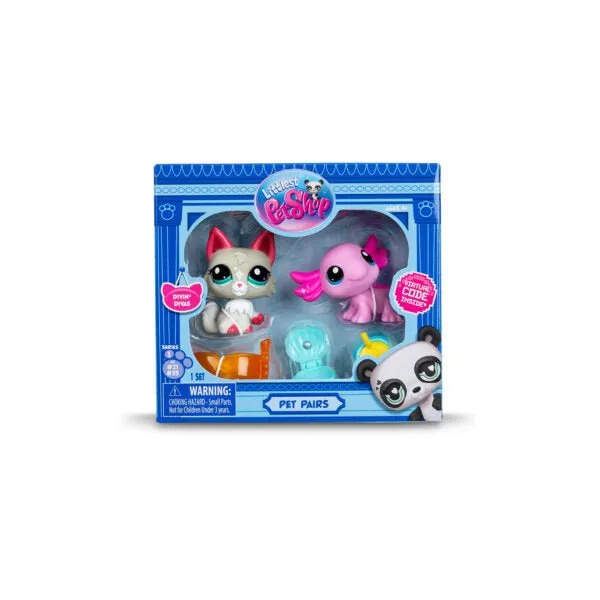 Littlest Pet Shop Pet Pairs Play Set - Cat #25 and Axolotl #21