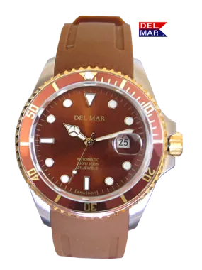 Men's Automatic Watch Bronze Dial & Brown Strap #50410