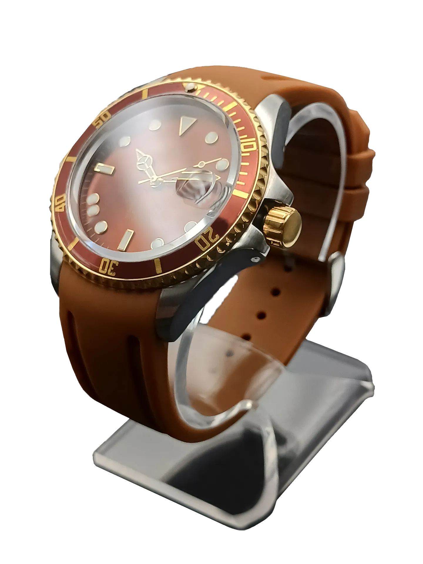 Men's Automatic Watch Bronze Dial & Brown Strap #50410