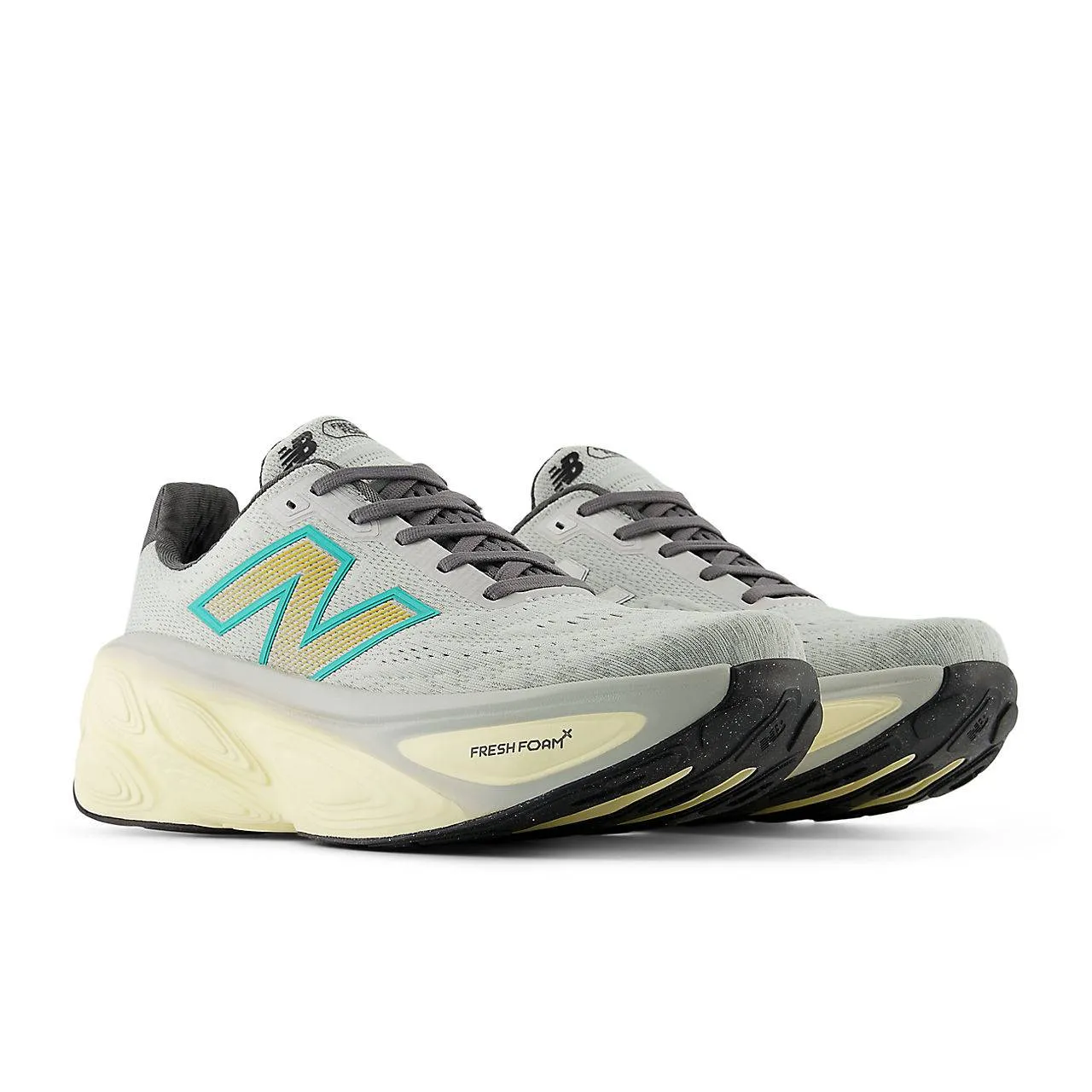 New Balance Fresh Foam More v5 (Mens) - Brighton Grey with Calcium and Cyber Jade