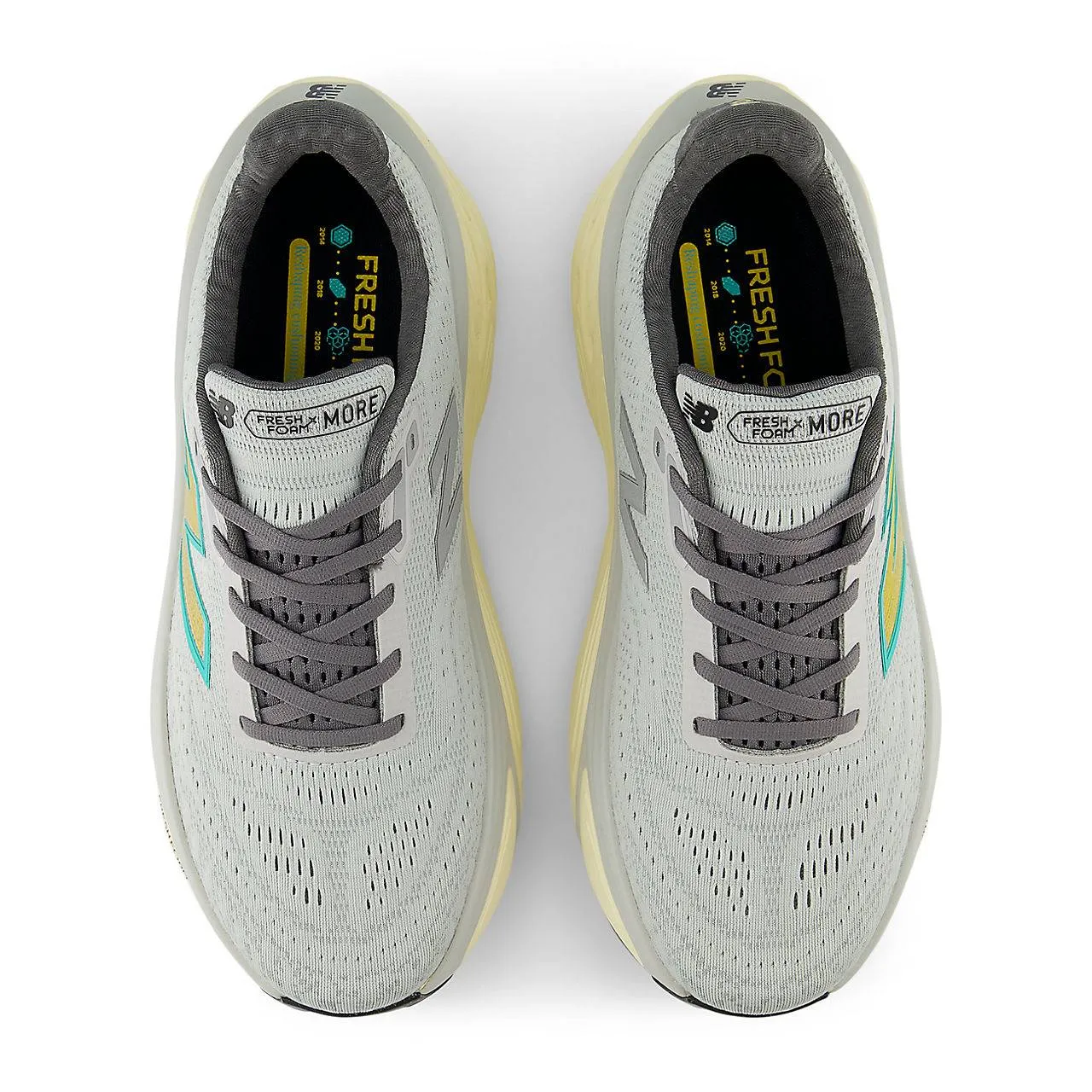 New Balance Fresh Foam More v5 (Mens) - Brighton Grey with Calcium and Cyber Jade