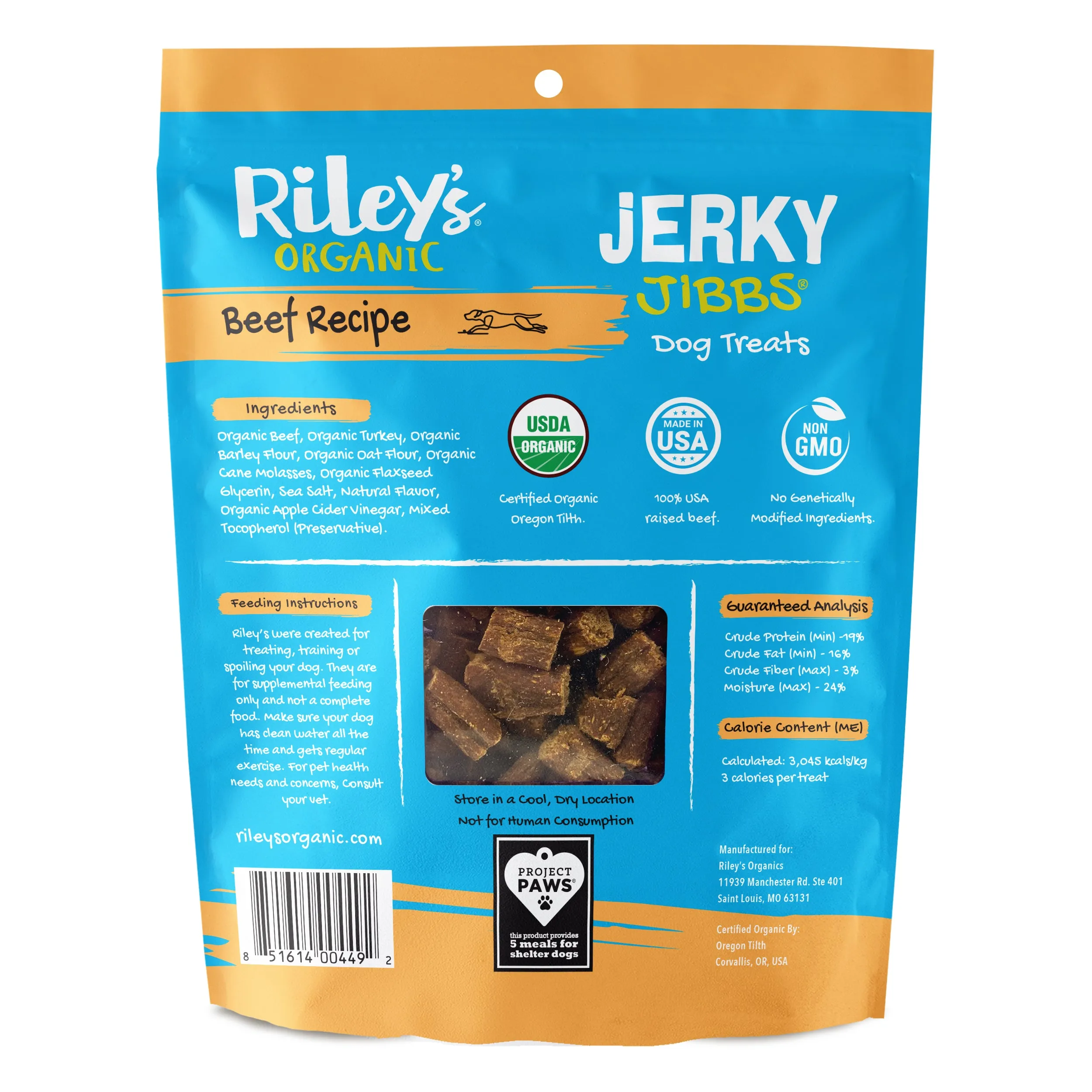 Organic Beef Jerky Jibbs (5oz)