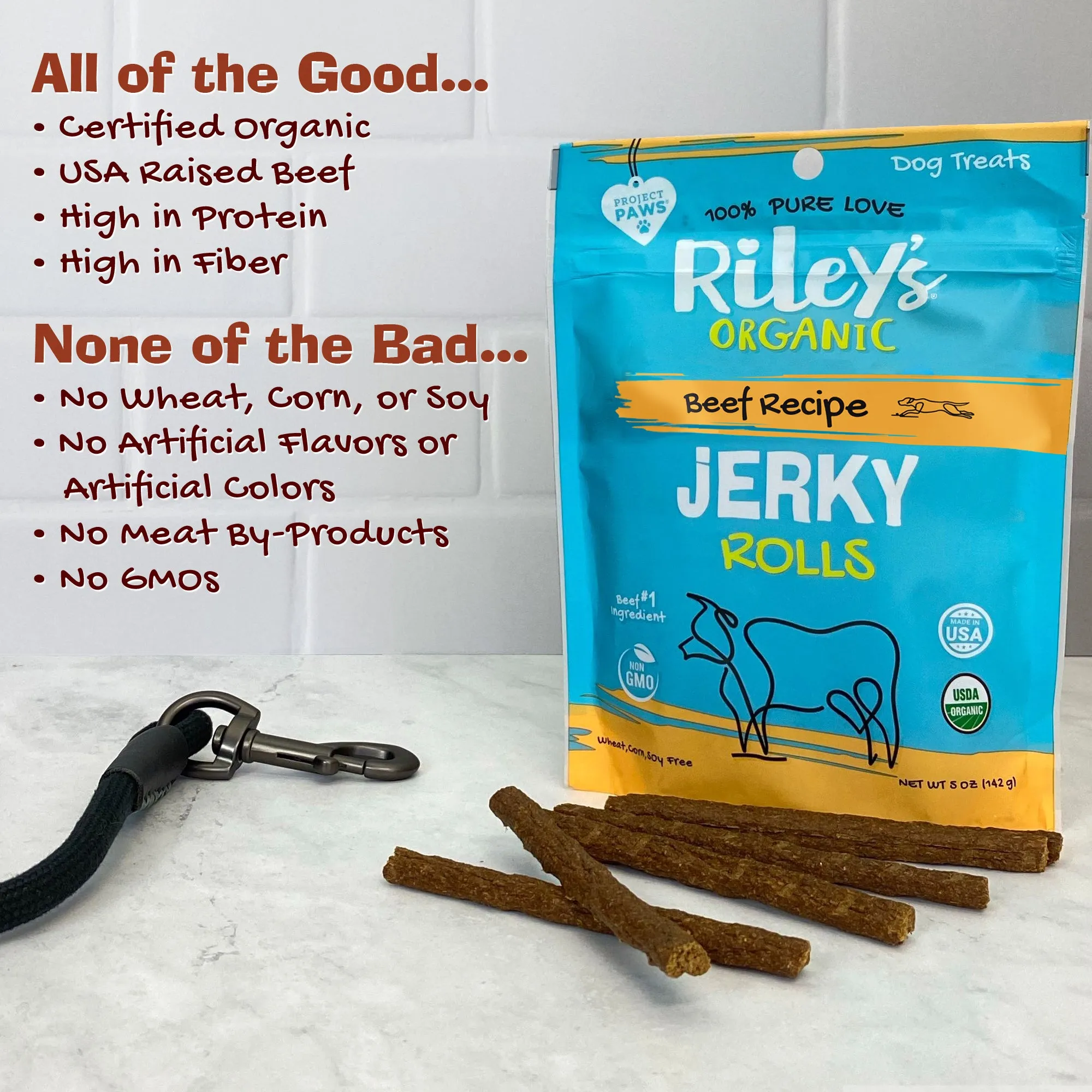 Organic Beef Jerky Rolls (5oz)