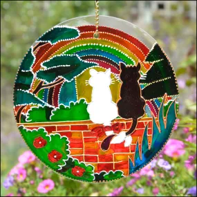 Rainbow Cats on the Garden Wall