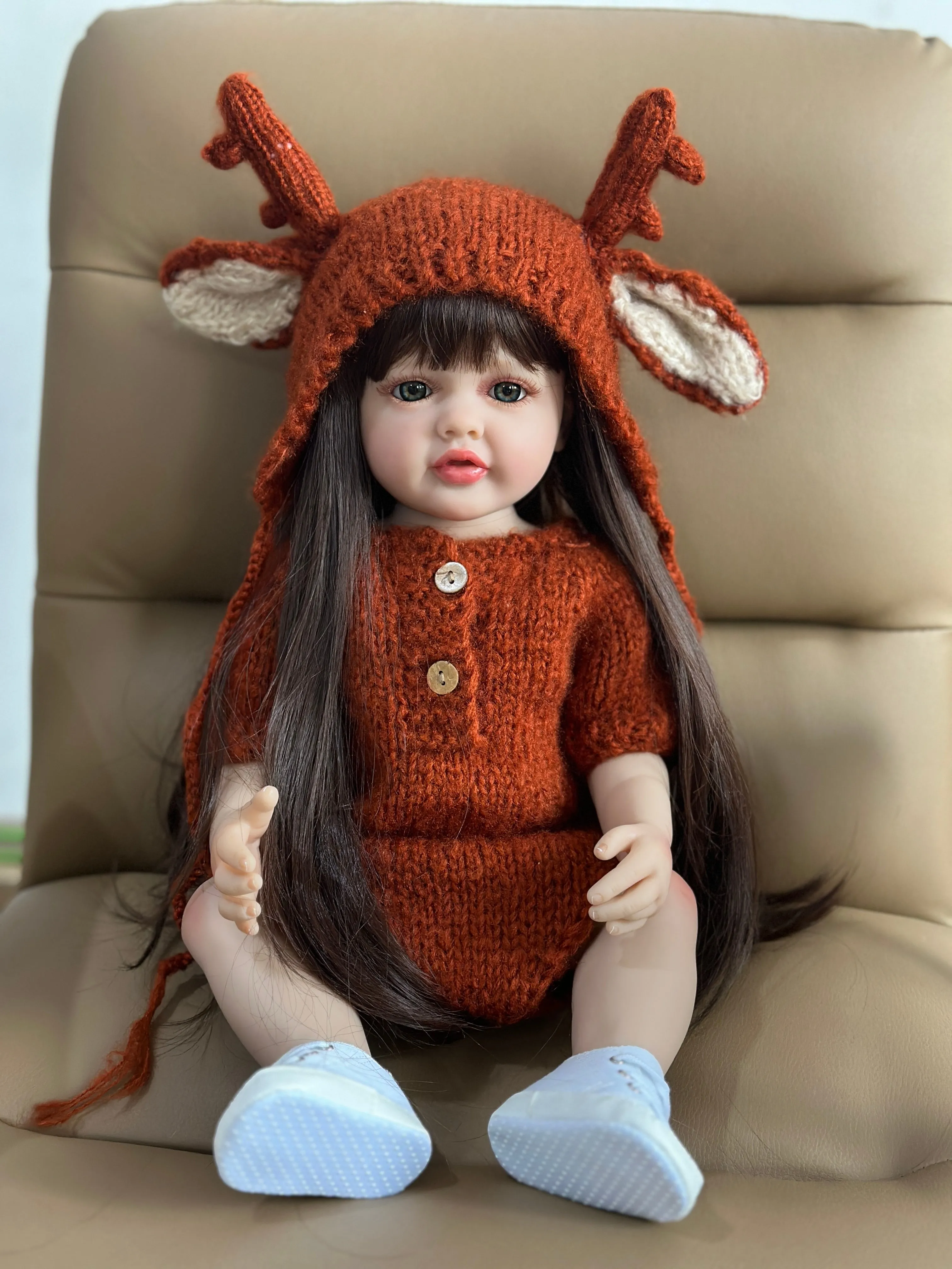 Realistic Full Silicone Reborn Toy Doll