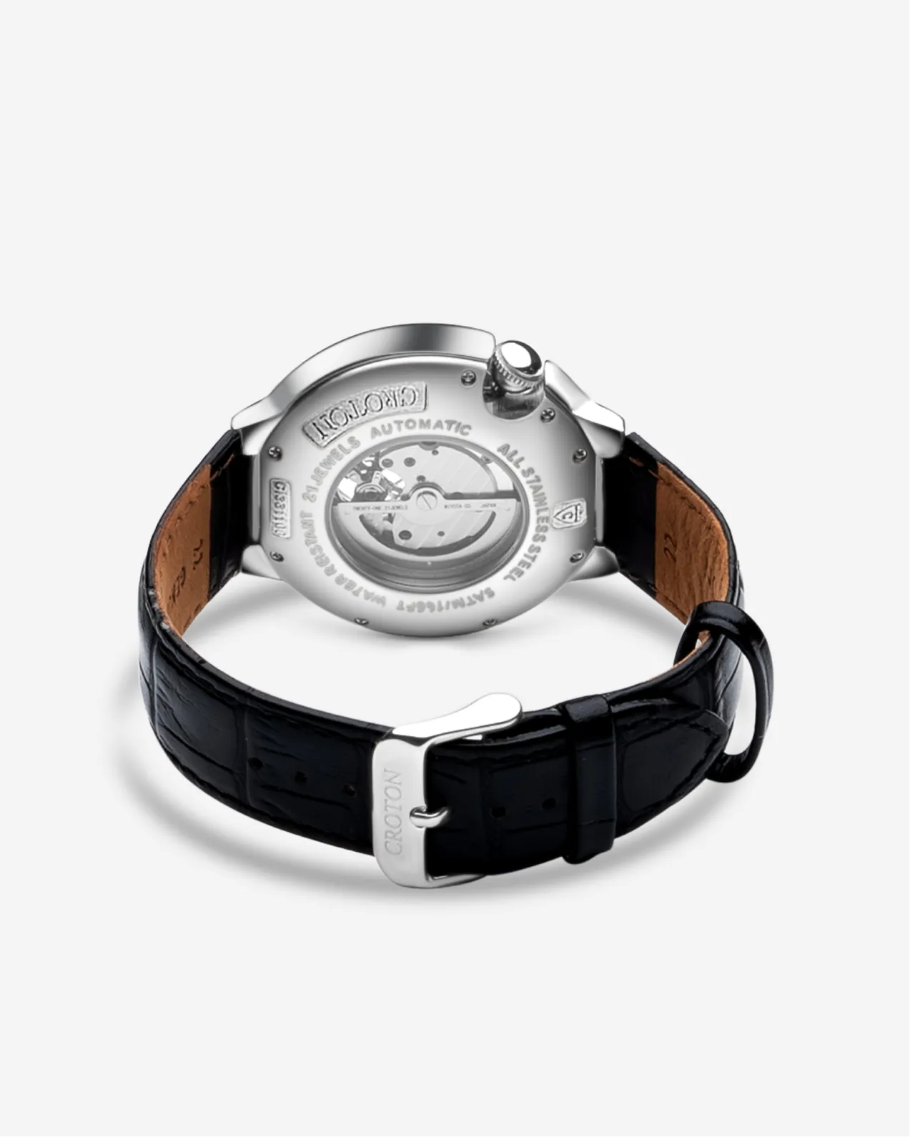 The Battito Men's Stainless Steel Automatic with Heartbeat & Leather Strap