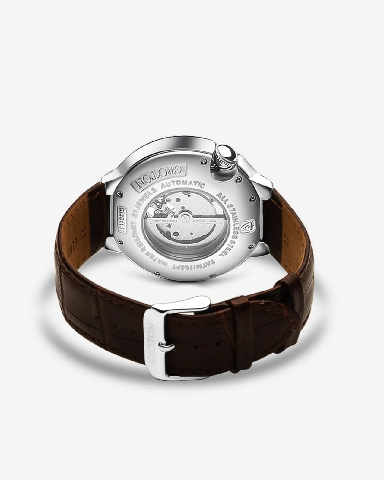 The Battito Men's Stainless Steel Automatic with Heartbeat & Leather Strap