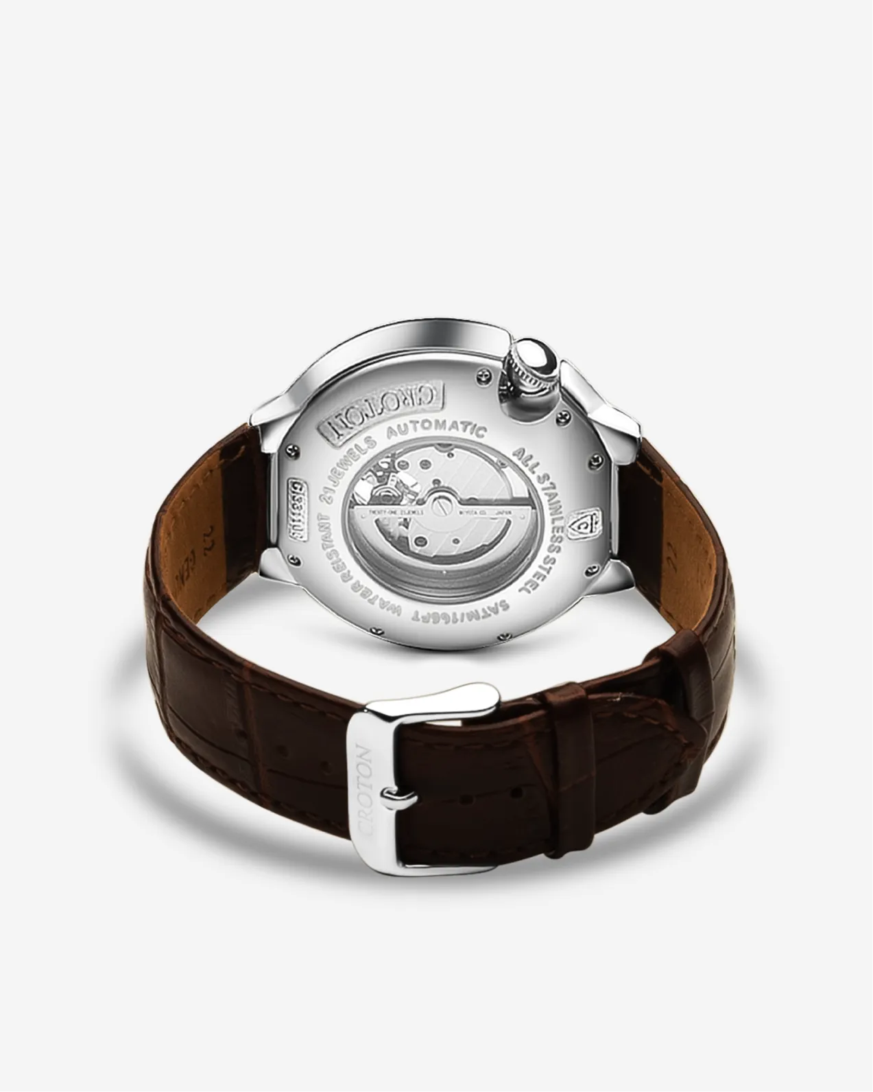 The Battito Men's Stainless Steel Automatic with Heartbeat & Leather Strap