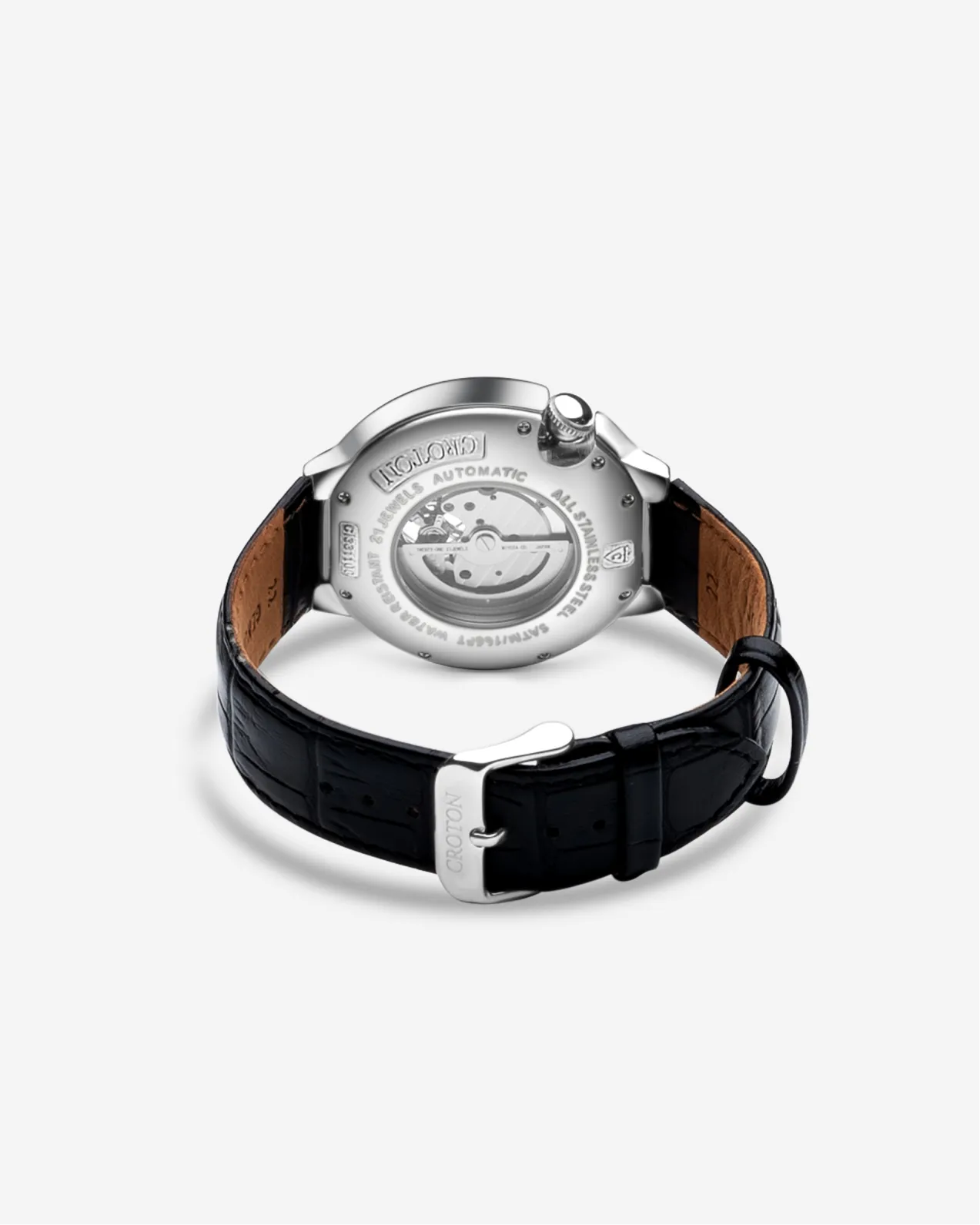 The Battito Men's Stainless Steel Automatic with Heartbeat & Leather Strap