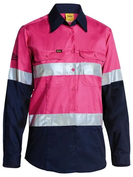 WOMEN'S TAPED HI VIS COOL LIGHTWEIGHT DRILL SHIRT BL6896